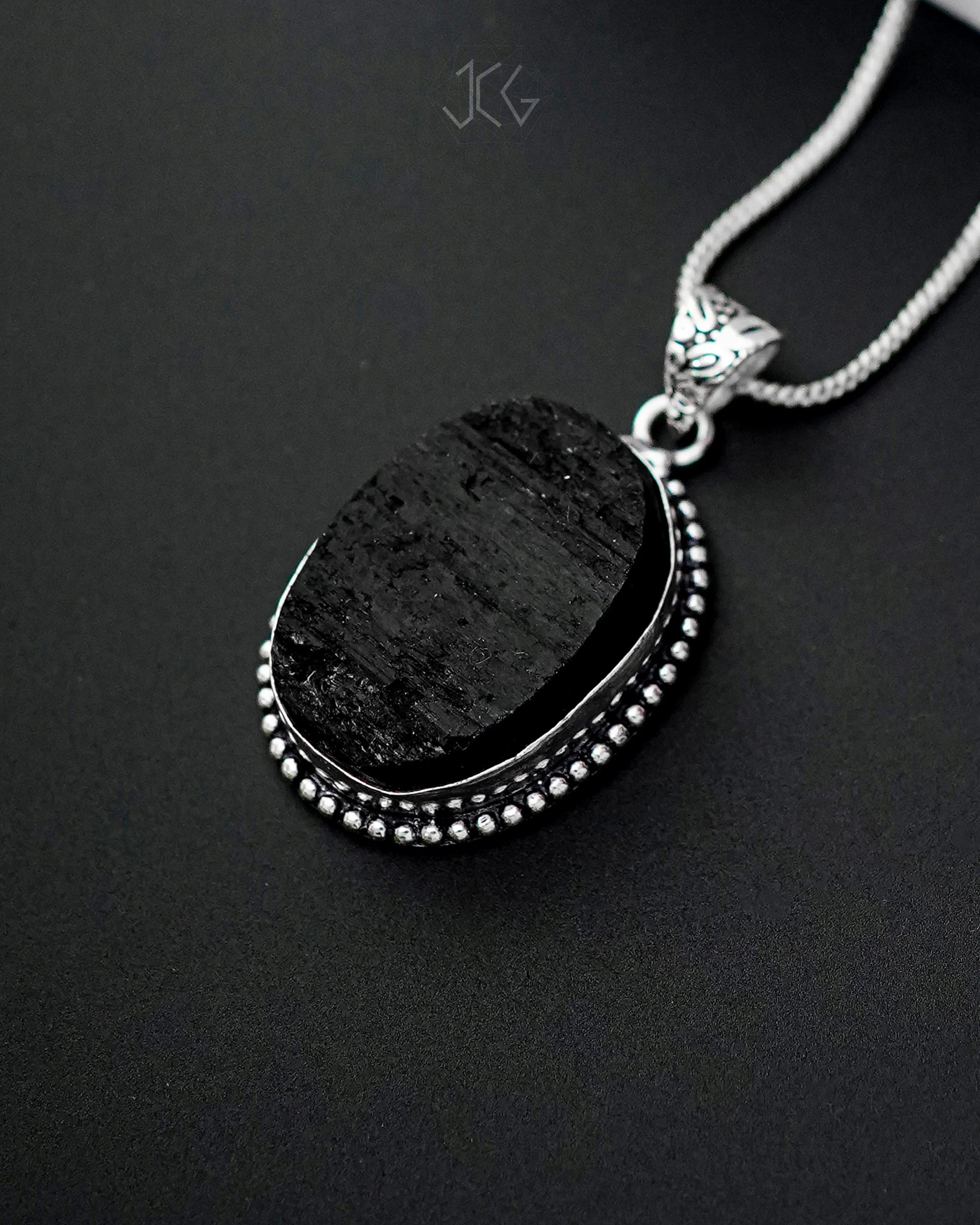 Black Tourmaline Pendant Jaipur Crystal Gems